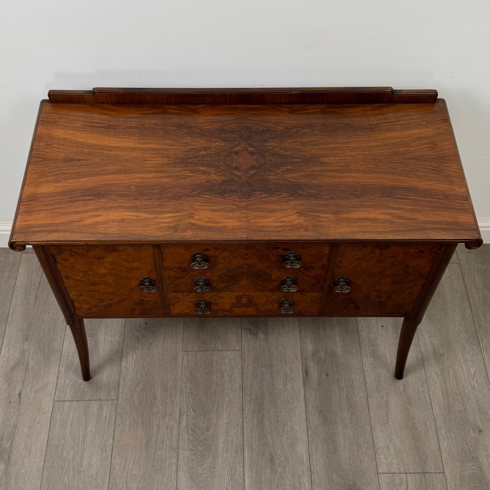 Antique 20th Century Edwardian Sideboard In Burr Walnut View X