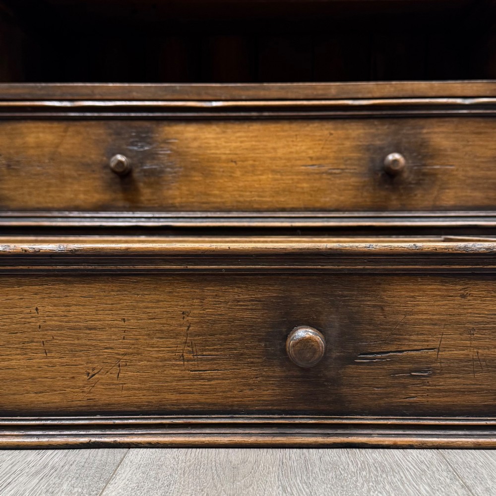Antique 20th Century Jacobean Style Bureau In Oak View XIII
