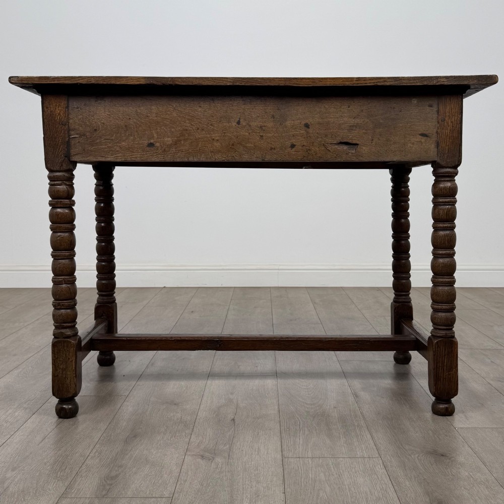 Antique 18th Century Georgian Bobbin Turned Writing Table In Oak View V