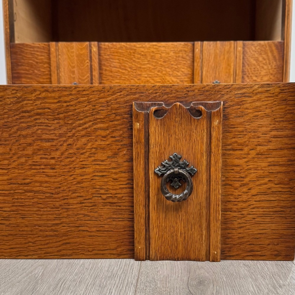 Antique 20th Century Edwardian Chest Of Drawers In Oak View XI