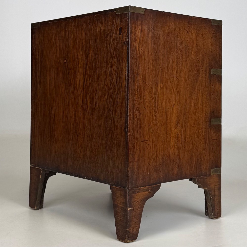 Antique 20th Century Small Campaign Style Chest Of Drawers View VI