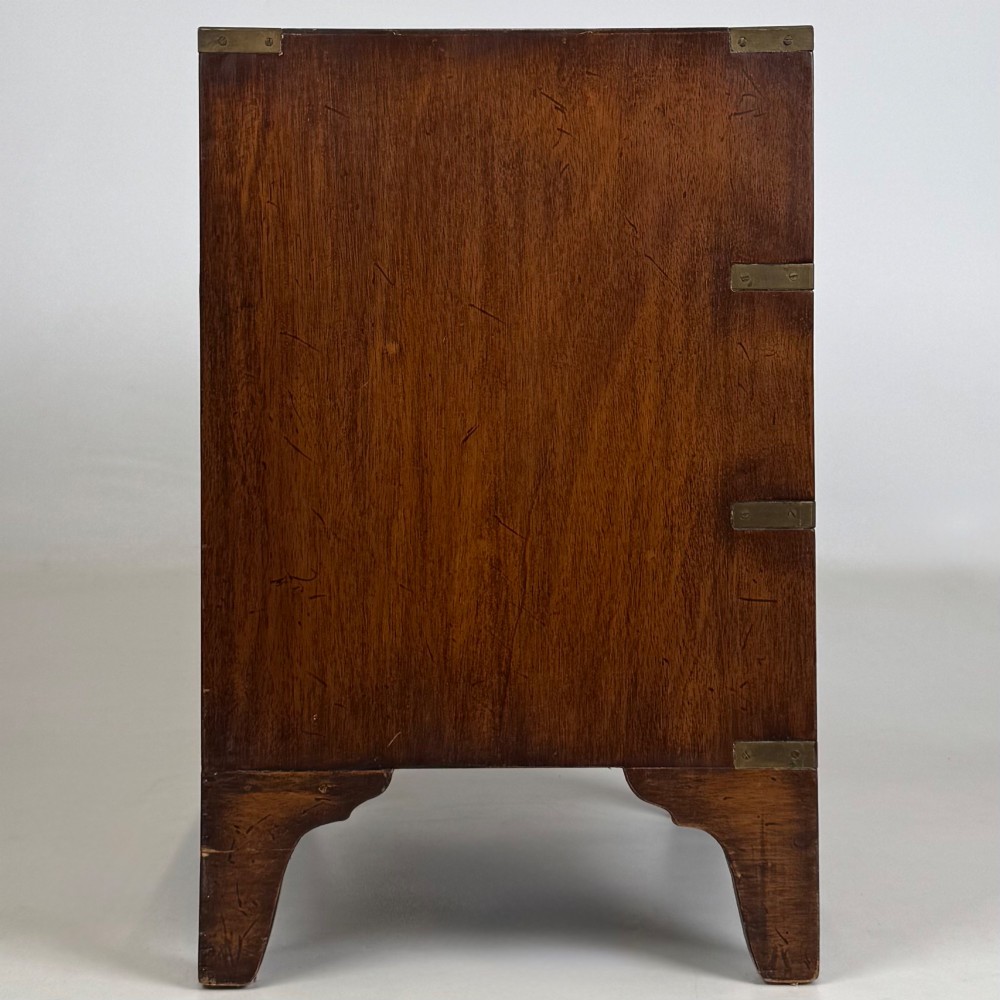 Antique 20th Century Small Campaign Style Chest Of Drawers View VII