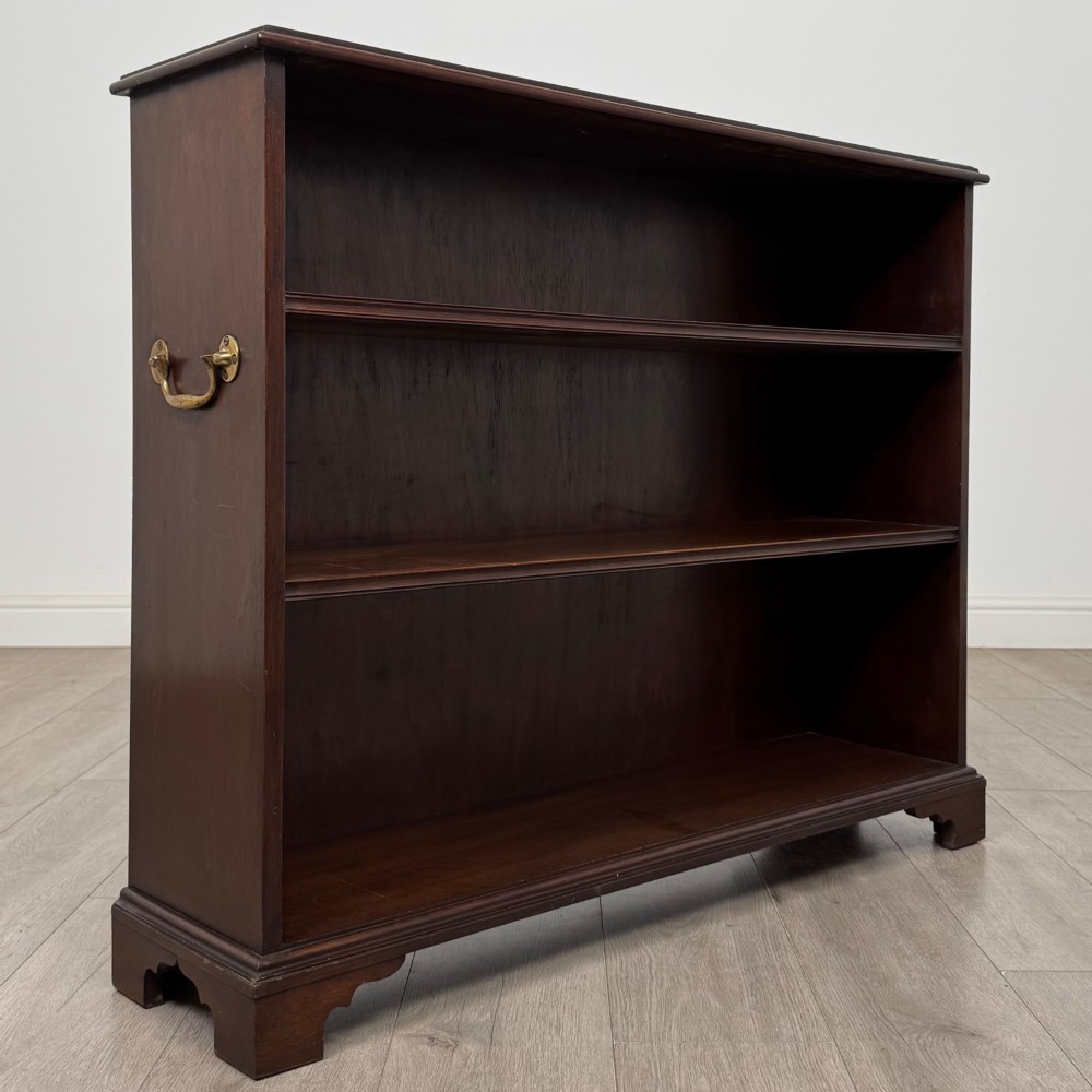 Antique 18th Century Georgian Open Bookcase In Mahogany View IX