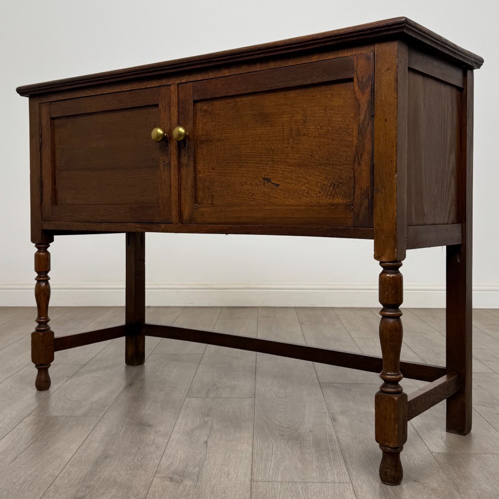Antique 20th Century Edwardian Cupboard In Oak View III