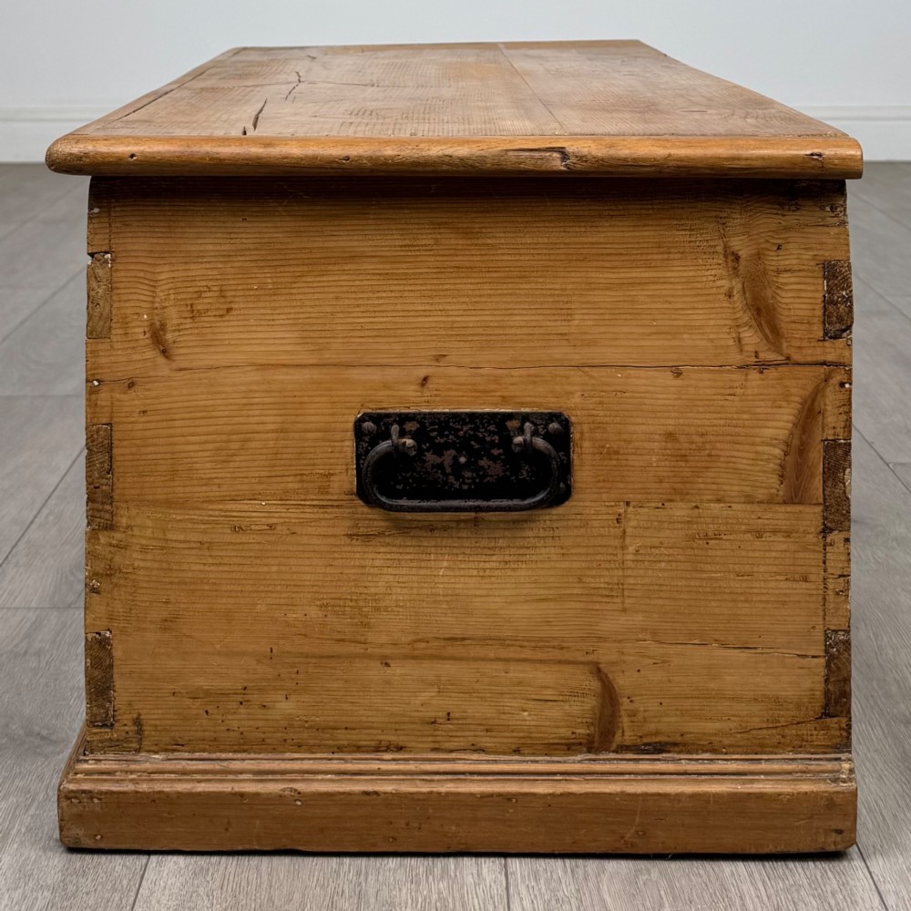 Antique 19th Century Victorian Blanket Box In Pine View III