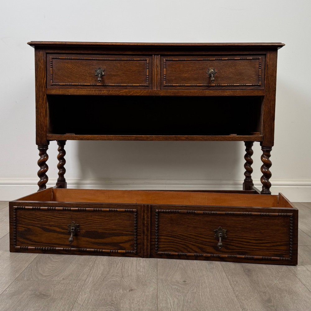 Antique 20th Century Jacobean Style Chest Of Drawers In Oak View X