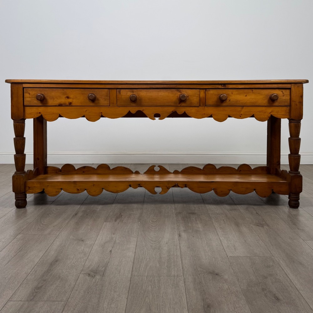 Antique 20th Century Farmhouse Dresser Base In Pine
