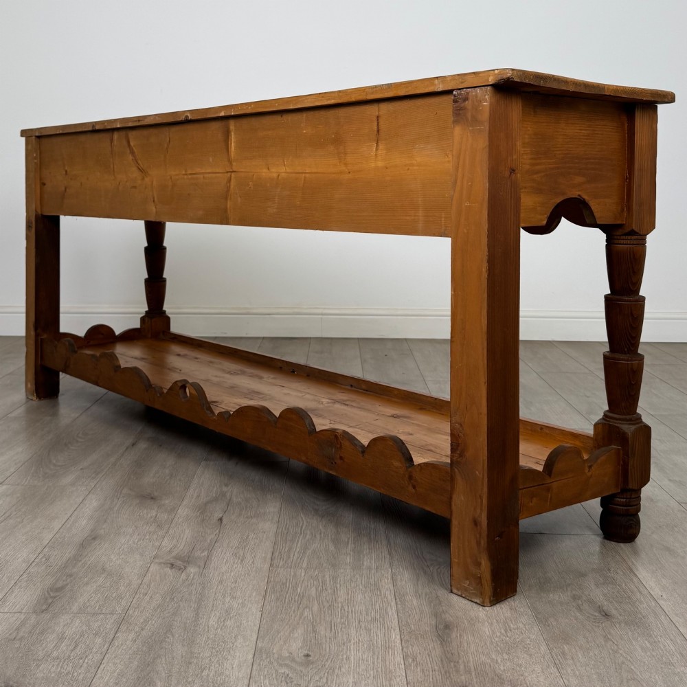 Antique 20th Century Farmhouse Dresser Base In Pine View VI
