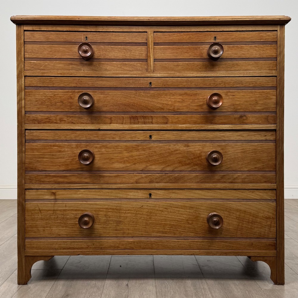 Antique 20th Century Edwardian Chest Of Drawers In Oak