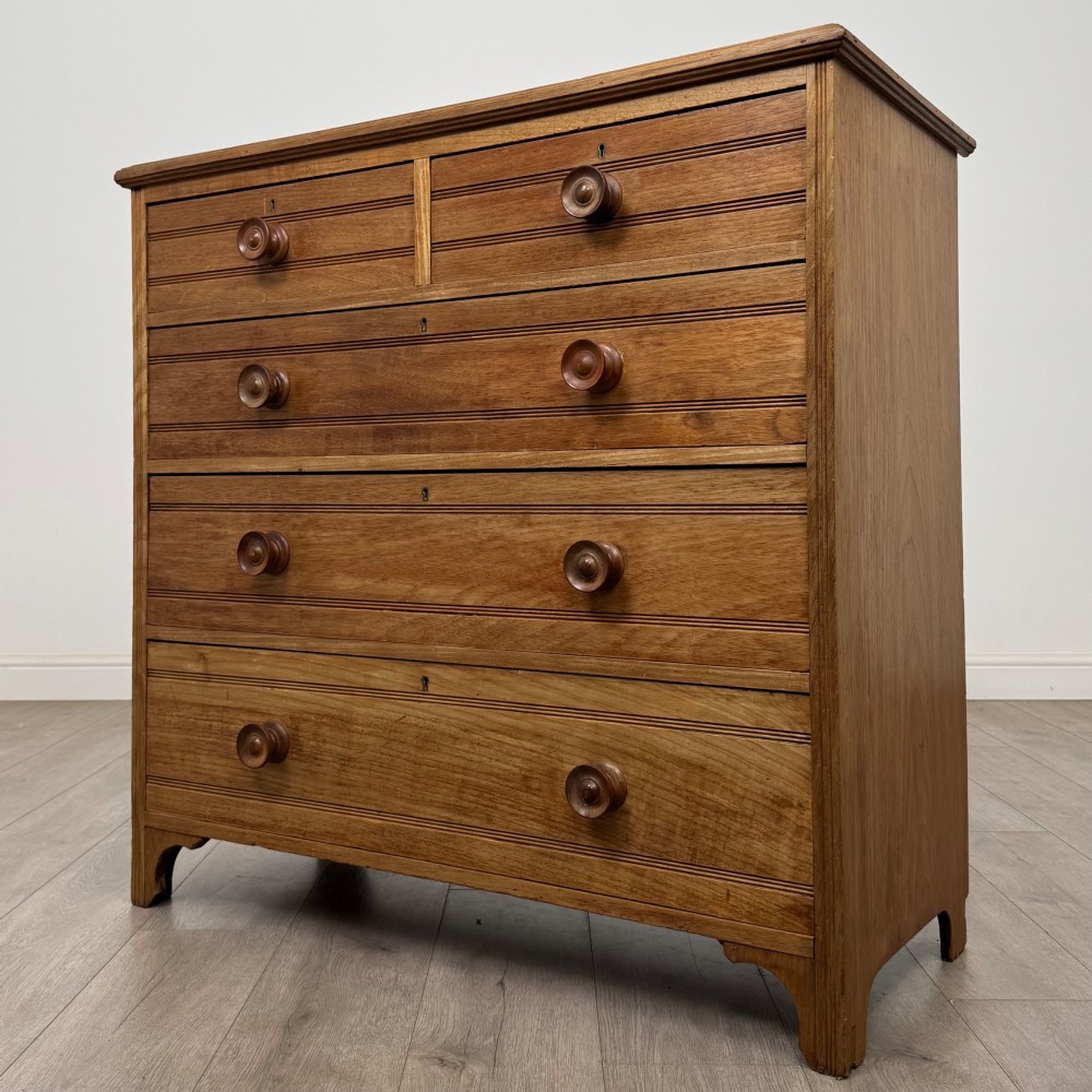 Antique 20th Century Edwardian Chest Of Drawers In Oak View II