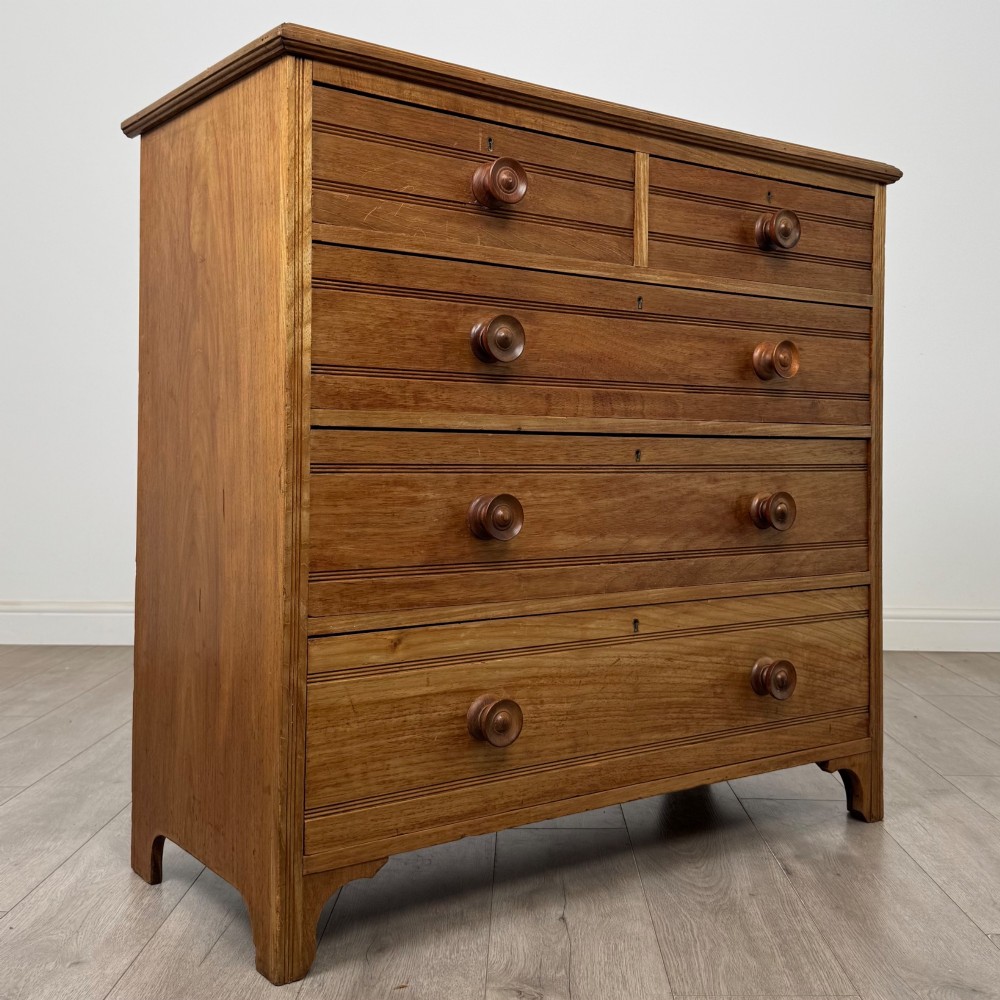 Antique 20th Century Edwardian Chest Of Drawers In Oak View VIII