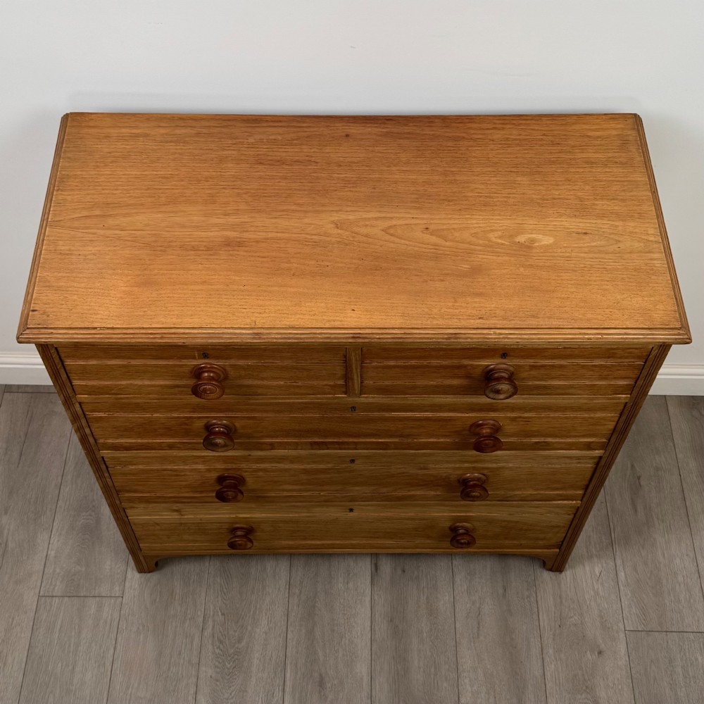 Antique 20th Century Edwardian Chest Of Drawers In Oak View IX