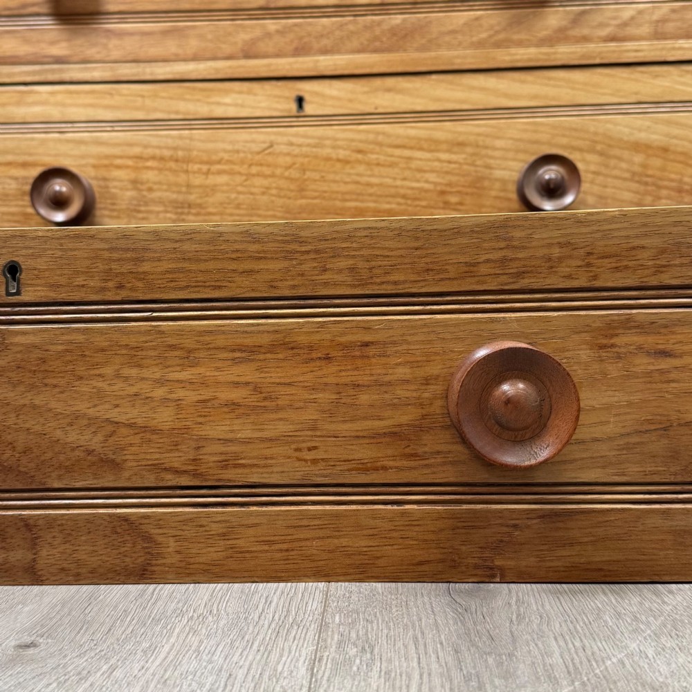 Antique 20th Century Edwardian Chest Of Drawers In Oak View XI