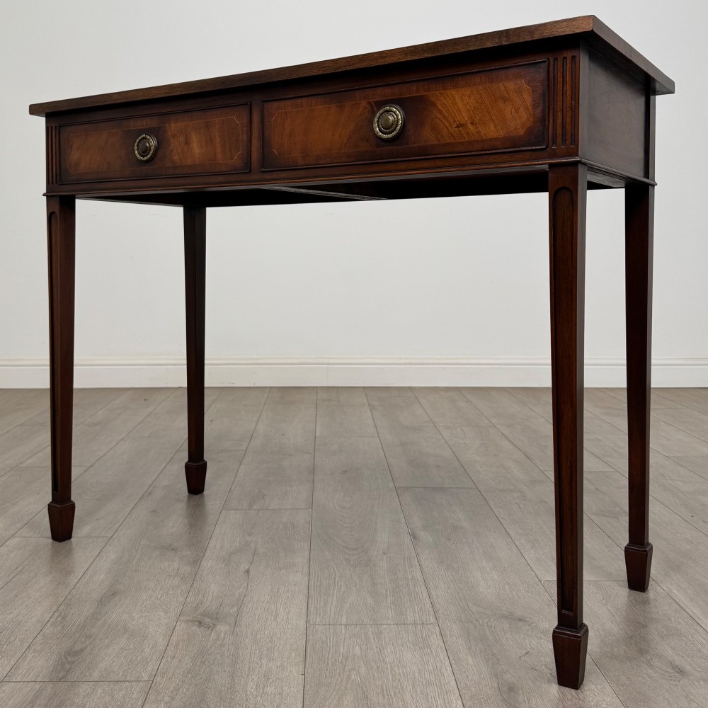 Antique 20th Century Good Quality Writing Table In Mahogany View II