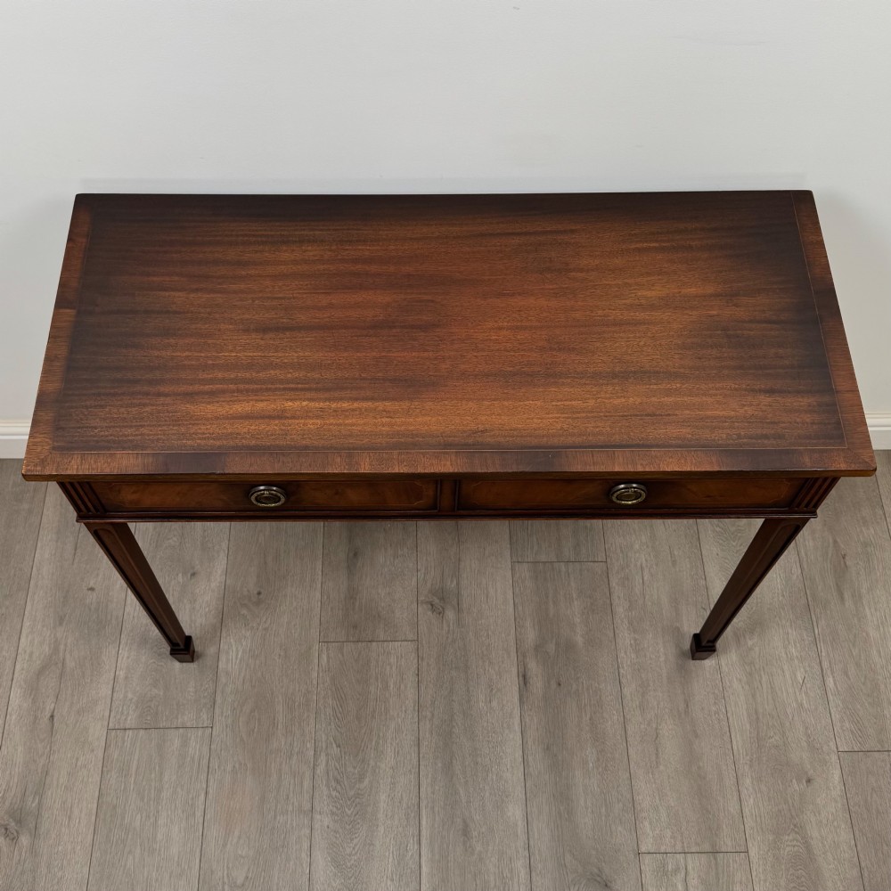 Antique 20th Century Good Quality Writing Table In Mahogany View IX
