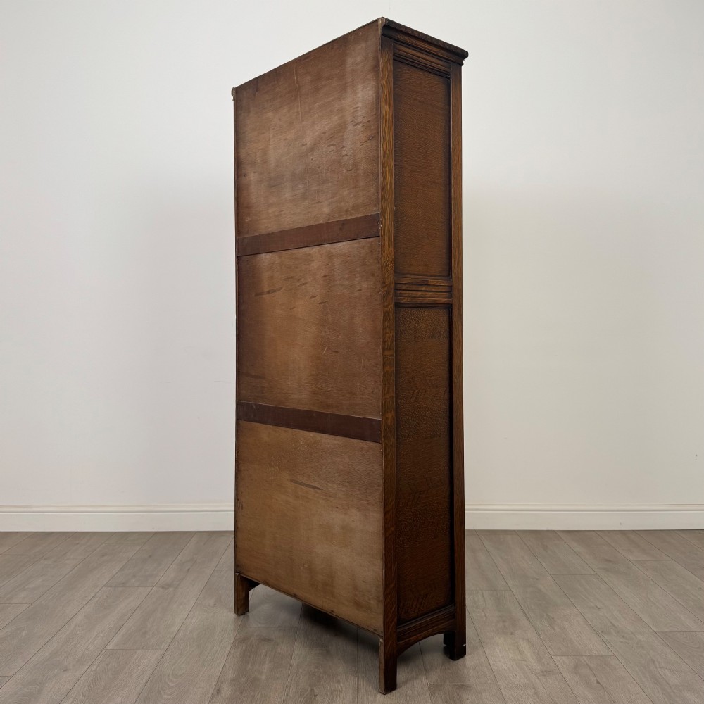 Antique 20th Century Edwardian Wardrobe In Oak View VII