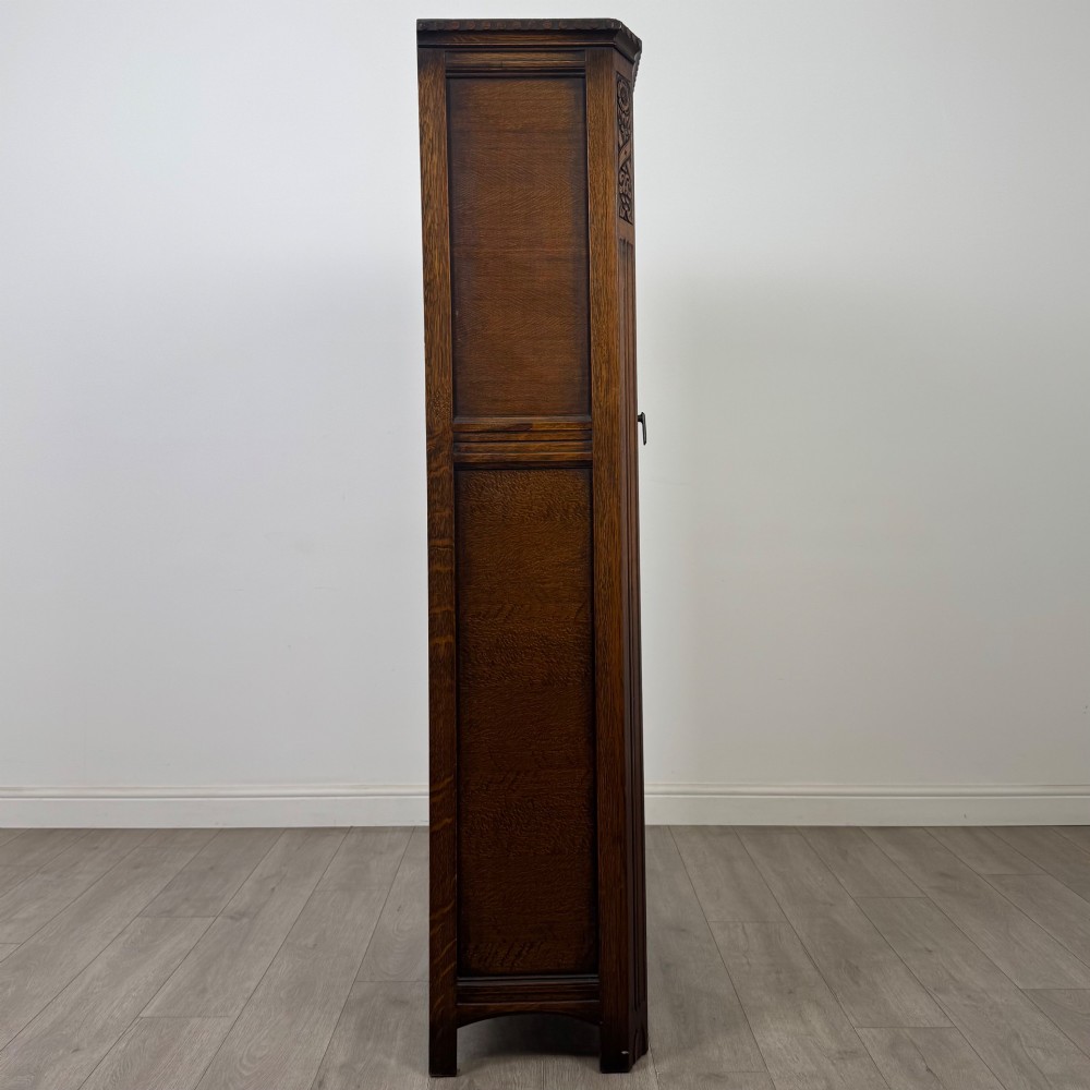 Antique 20th Century Edwardian Wardrobe In Oak View VIII