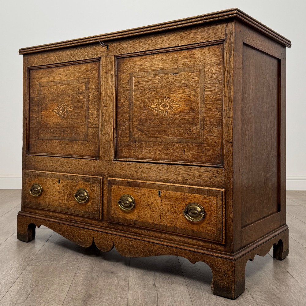 Antique 18th Century Georgian Oak Mule Chest Of Fine Quality View II