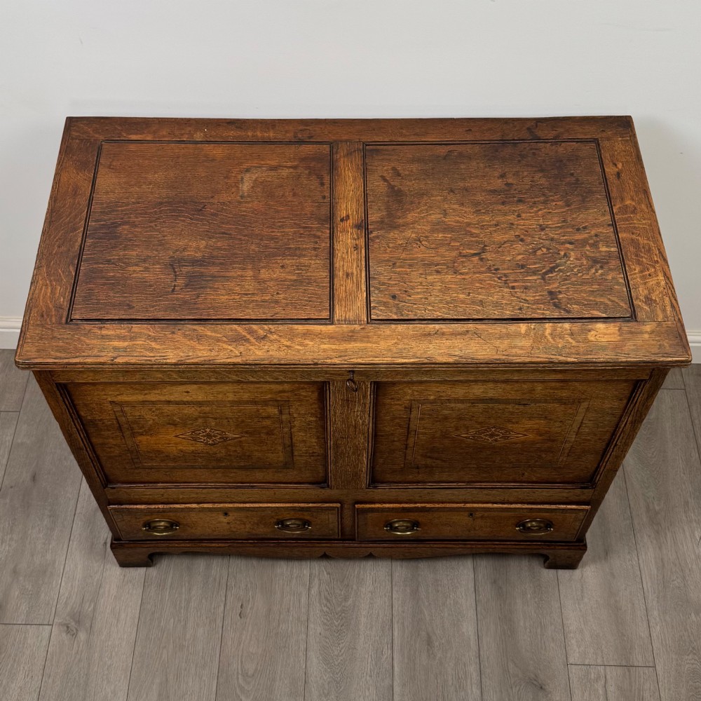 Antique 18th Century Georgian Oak Mule Chest Of Fine Quality View IX