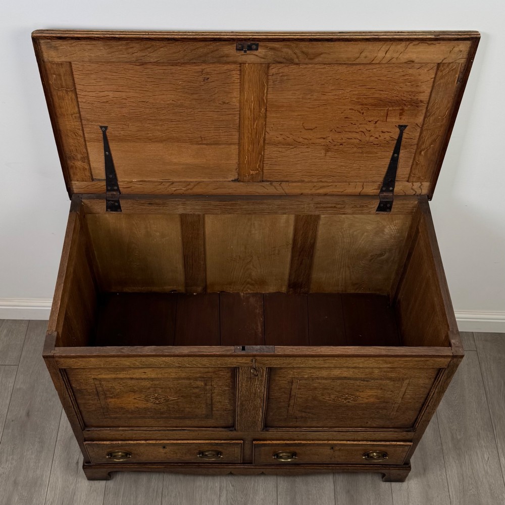 Antique 18th Century Georgian Oak Mule Chest Of Fine Quality View X