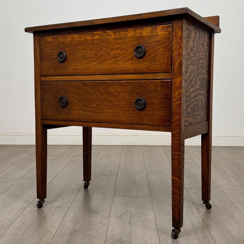 Antique 20th Century Edwardian Chest Of Drawers In Oak View II