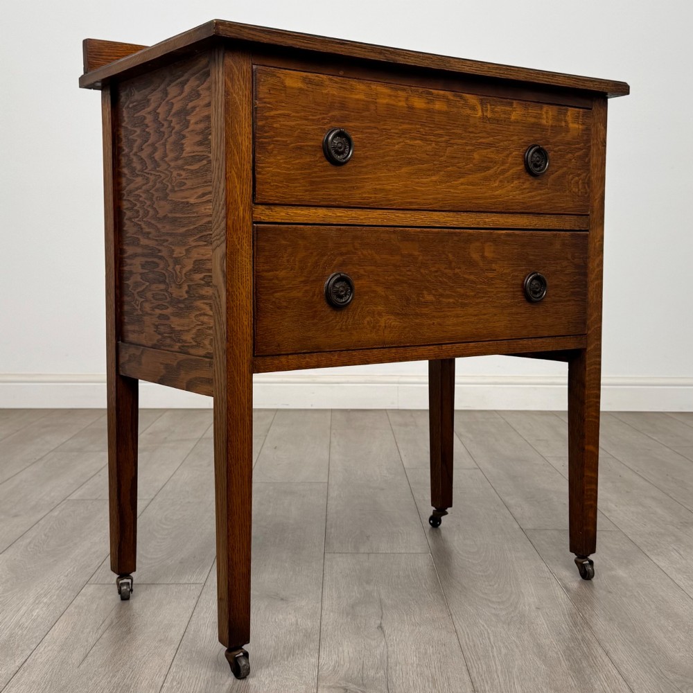 Antique 20th Century Edwardian Chest Of Drawers In Oak View VIII