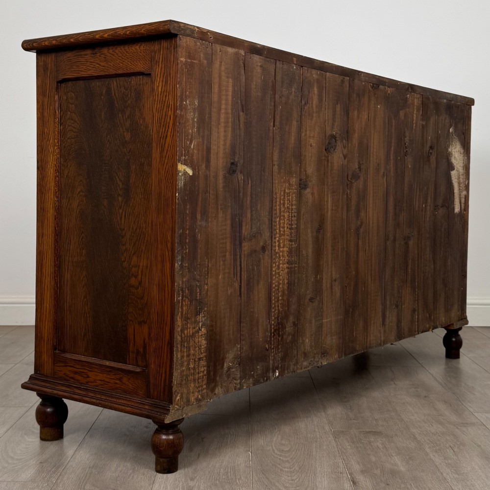 Antique 20th Century Good Quality Sideboard In Oak View V