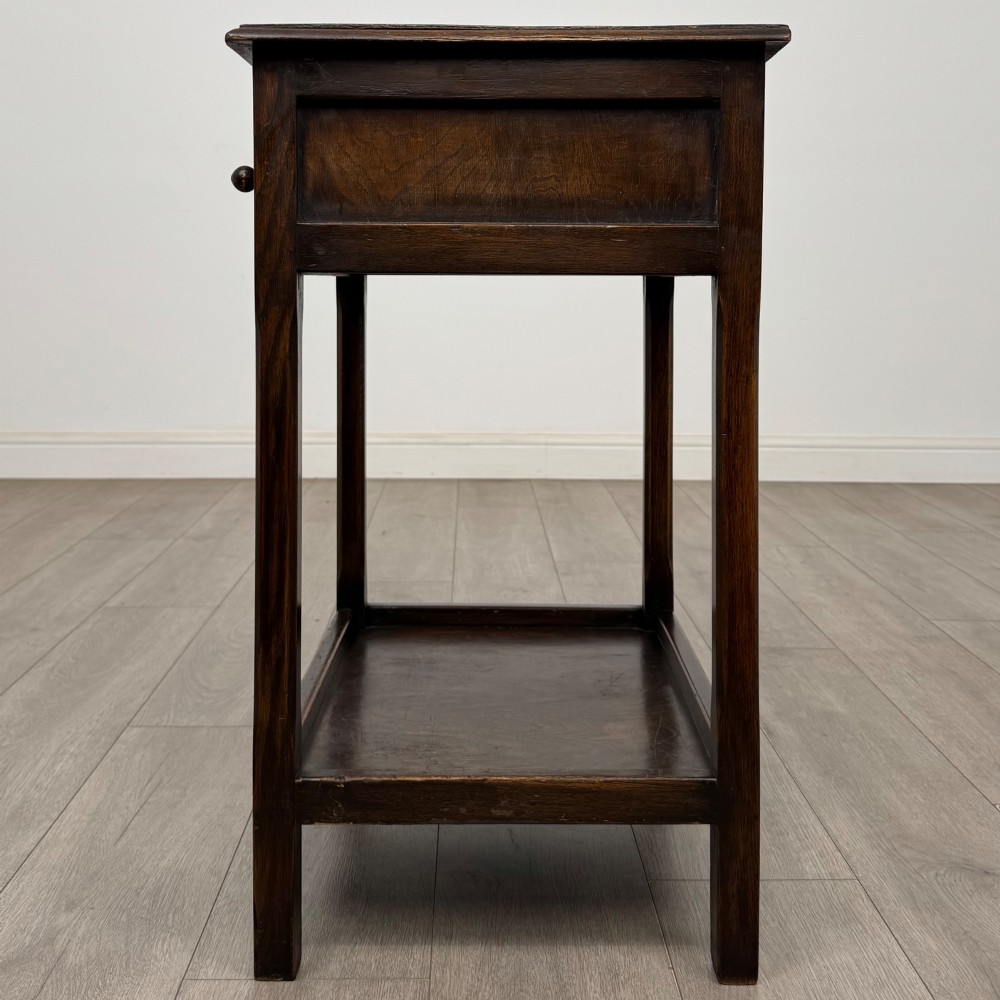 Antique 20th Century Edwardian Side Table In Oak View III