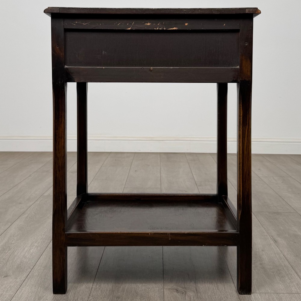 Antique 20th Century Edwardian Side Table In Oak View V