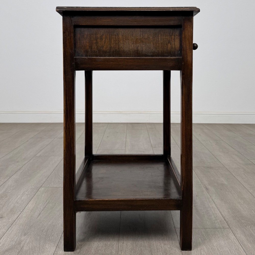 Antique 20th Century Edwardian Side Table In Oak View VII
