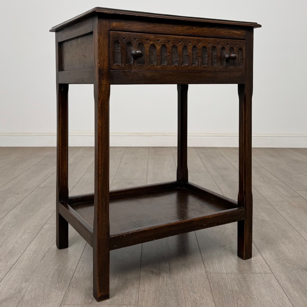 Antique 20th Century Edwardian Side Table In Oak View VIII