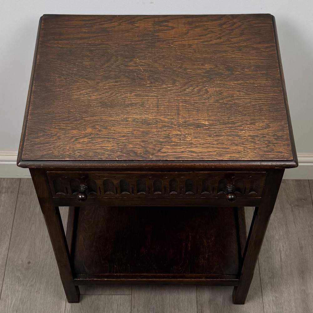 Antique 20th Century Edwardian Side Table In Oak View IX