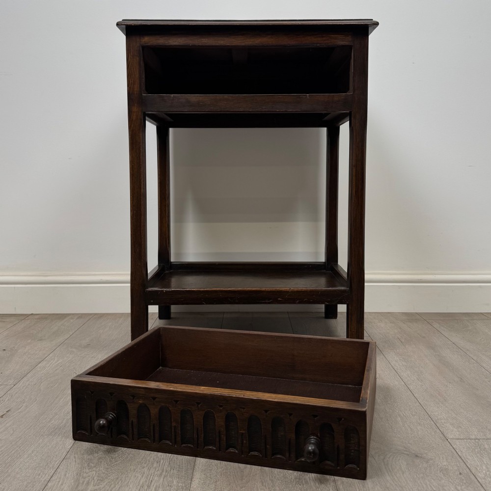 Antique 20th Century Edwardian Side Table In Oak View X