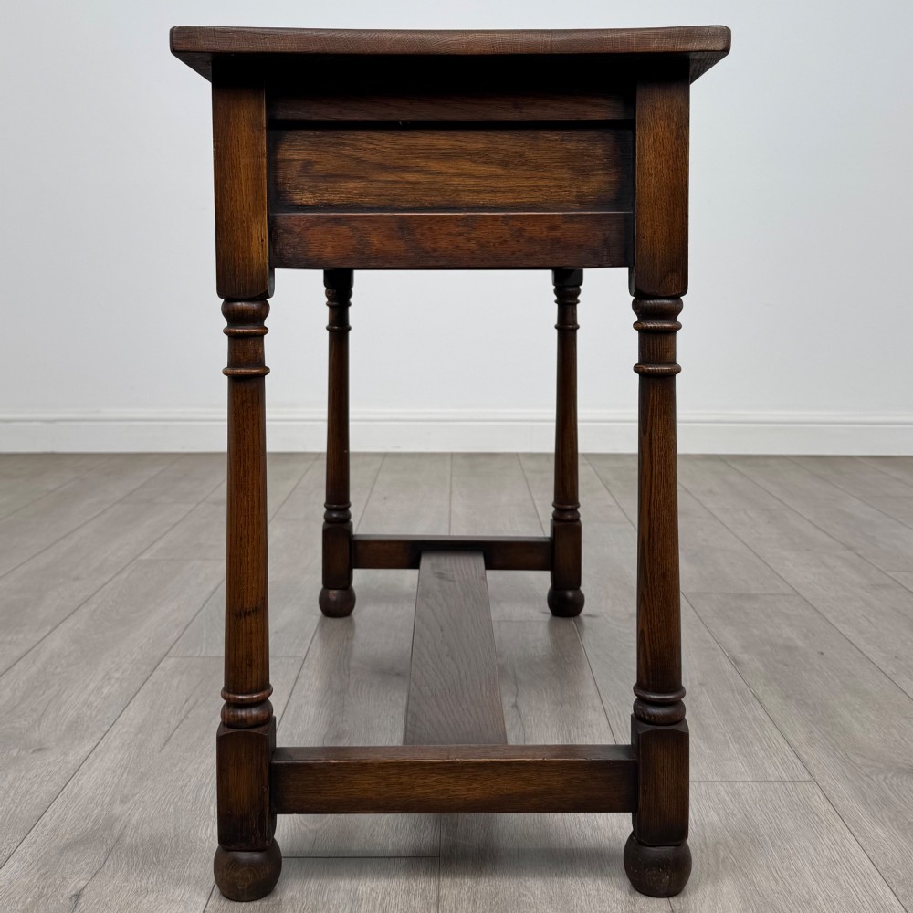 Antique 20th Century Edwardian Writing Table In Oak View III