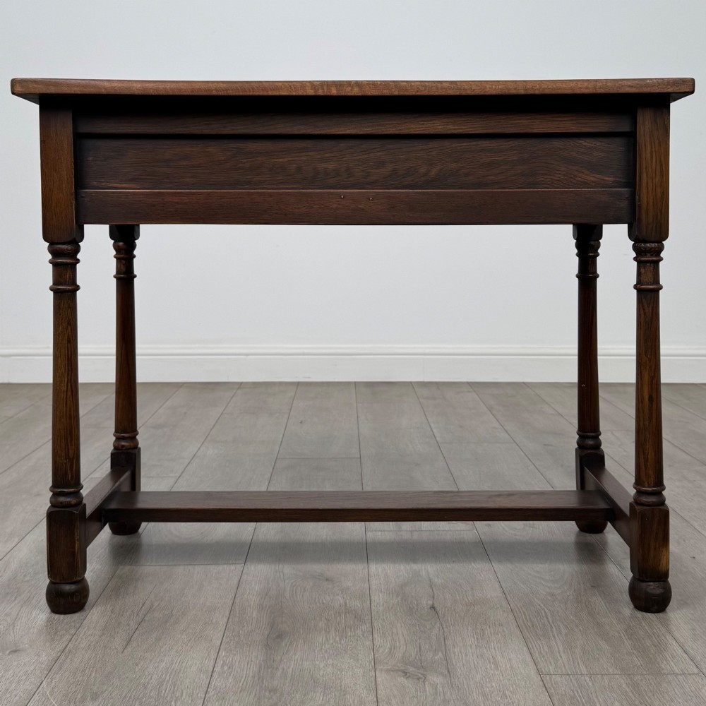 Antique 20th Century Edwardian Writing Table In Oak View V