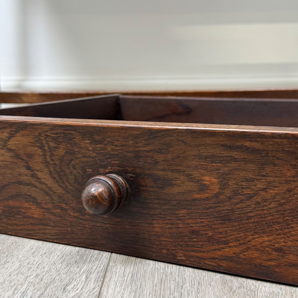 Antique 20th Century Edwardian Writing Table In Oak View XI
