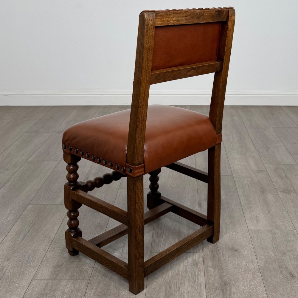 Antique 20th Century Edwardian Set Of 6 Dining Chairs In Oak View III