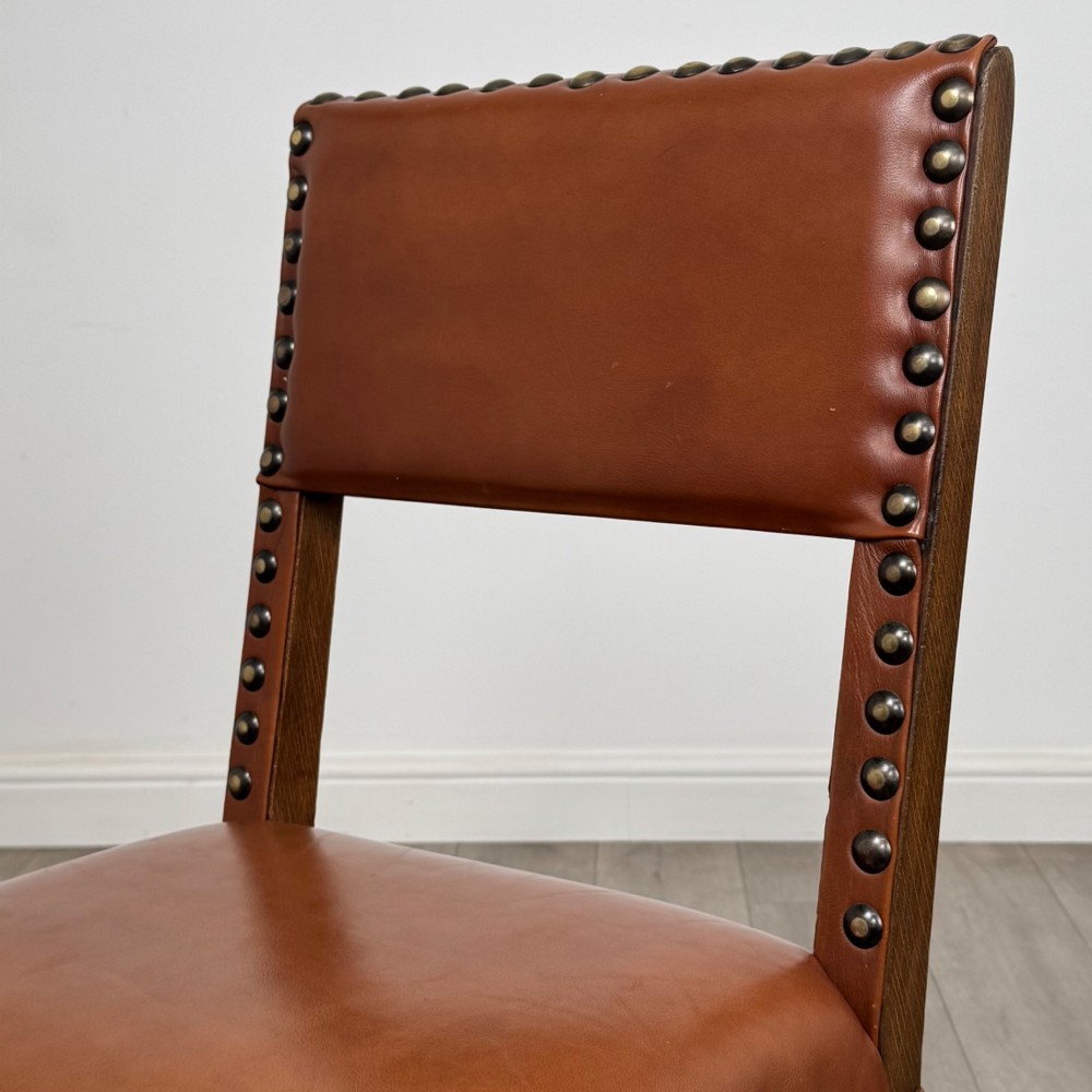 Antique 20th Century Edwardian Set Of 6 Dining Chairs In Oak View IV