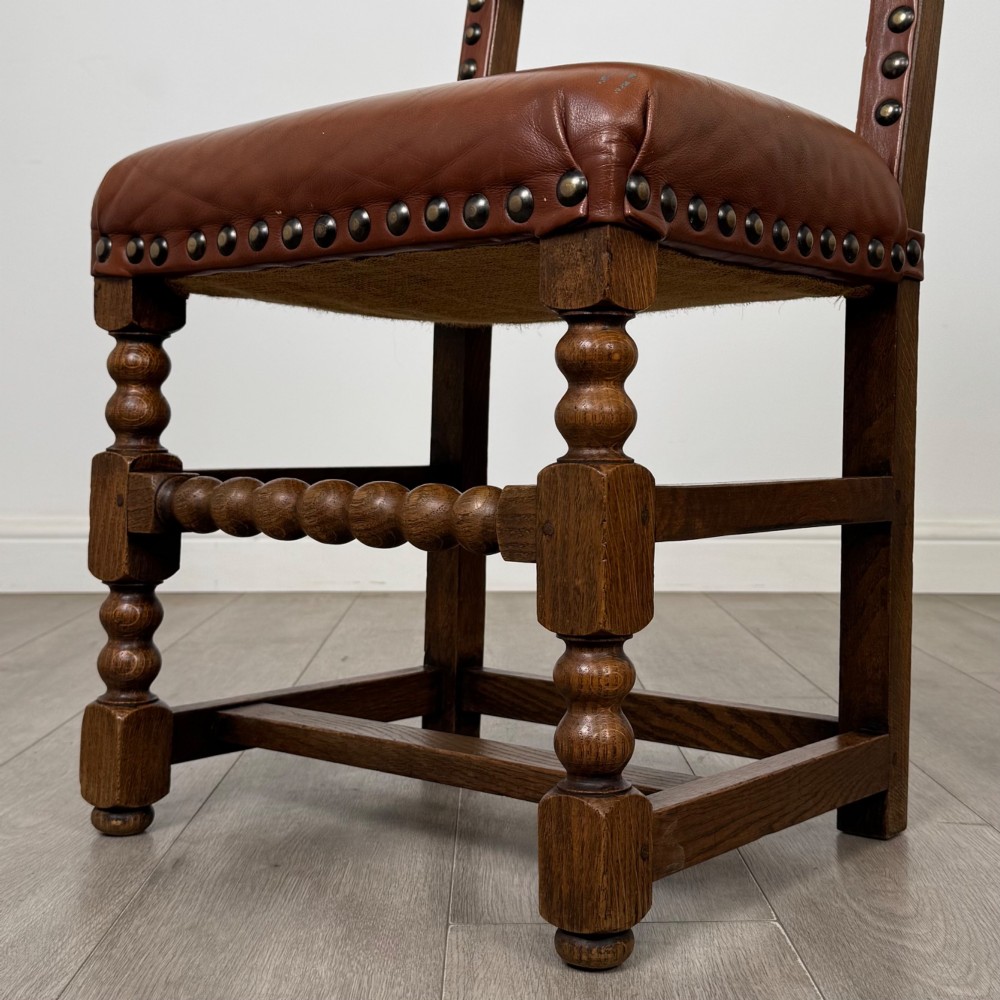 Antique 20th Century Edwardian Set Of 6 Dining Chairs In Oak View V