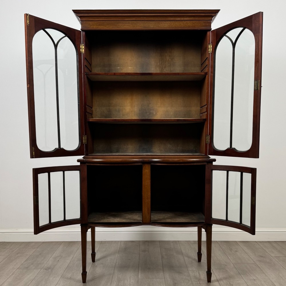 Antique 19th Century Glazed Display Cabinet In Mahogany View II