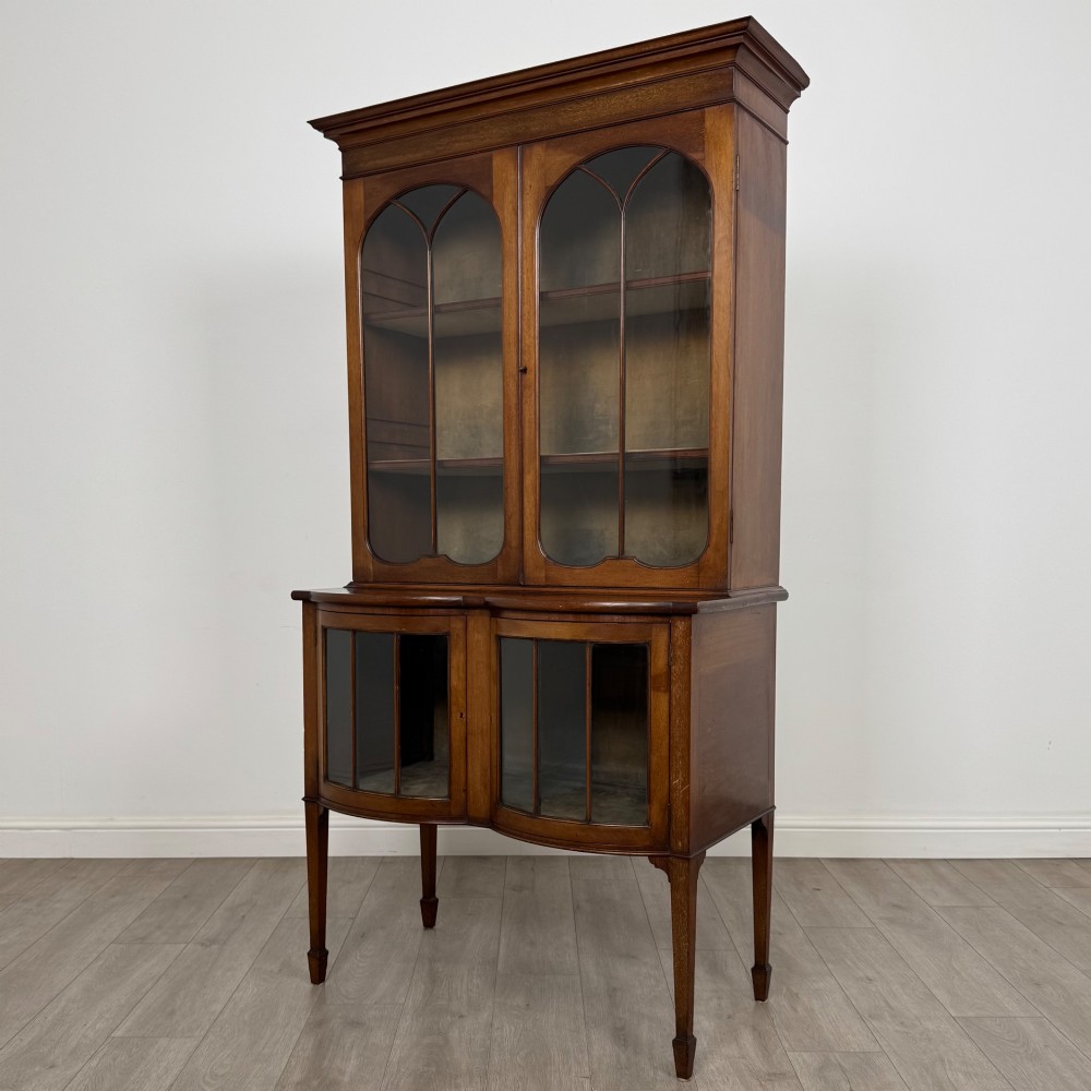 Antique 19th Century Glazed Display Cabinet In Mahogany View III