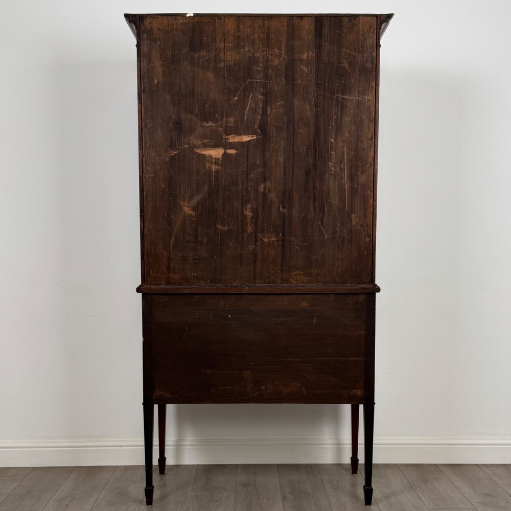 Antique 19th Century Glazed Display Cabinet In Mahogany View VI