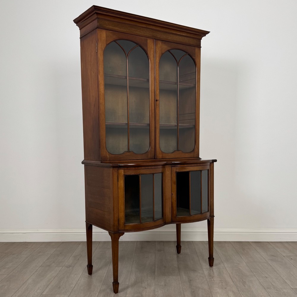 Antique 19th Century Glazed Display Cabinet In Mahogany View IX