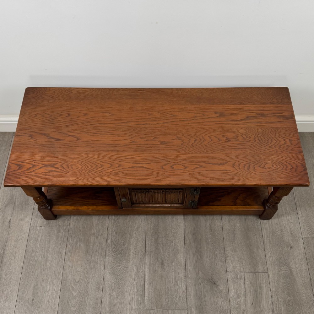 Antique 20th Century Carved Oak Coffee Table View X