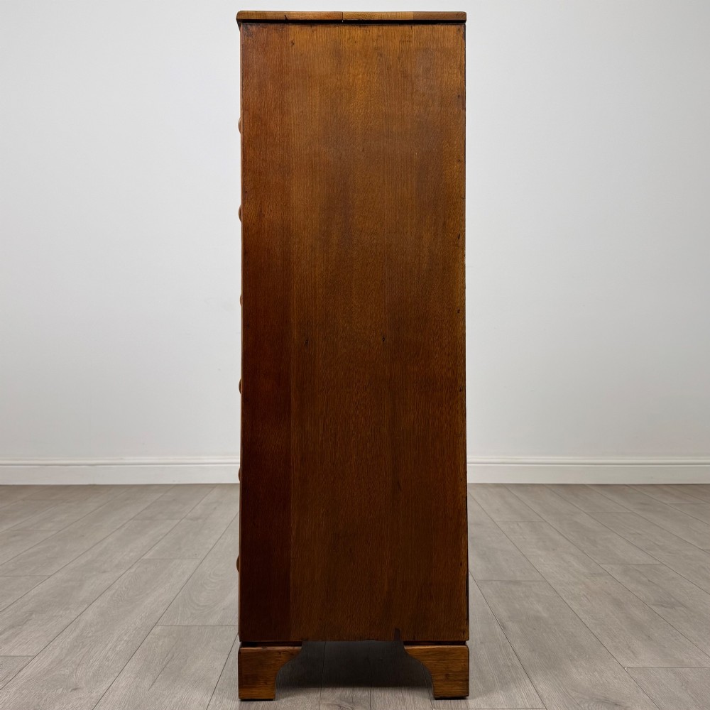 Antique 20th Century Narrow Chest Of Drawers In Oak View III