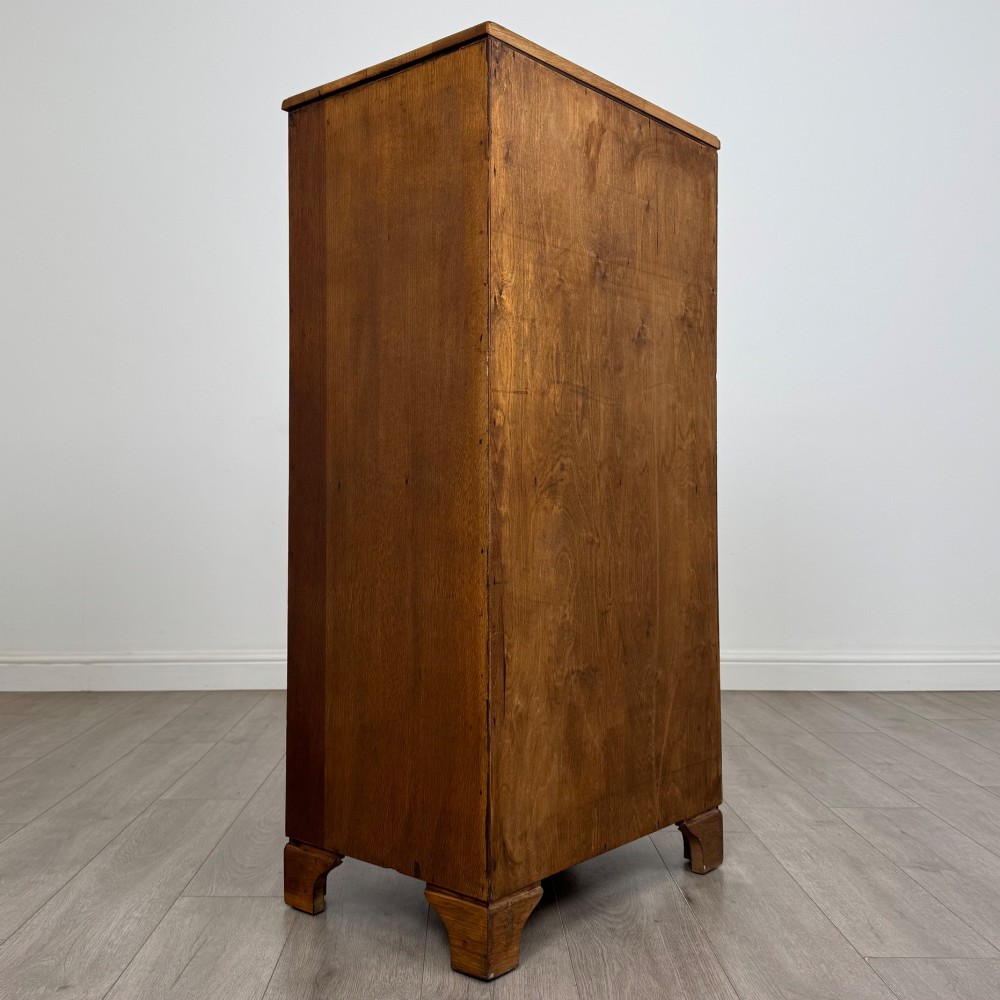 Antique 20th Century Narrow Chest Of Drawers In Oak View IV