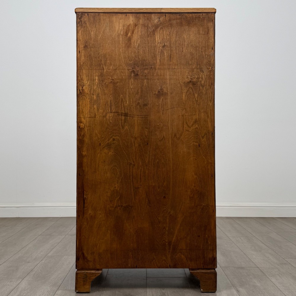 Antique 20th Century Narrow Chest Of Drawers In Oak View V