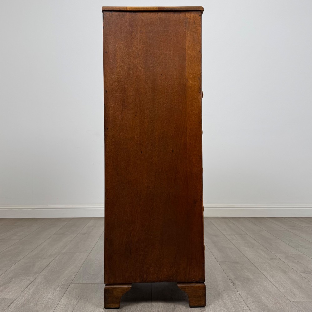 Antique 20th Century Narrow Chest Of Drawers In Oak View VII