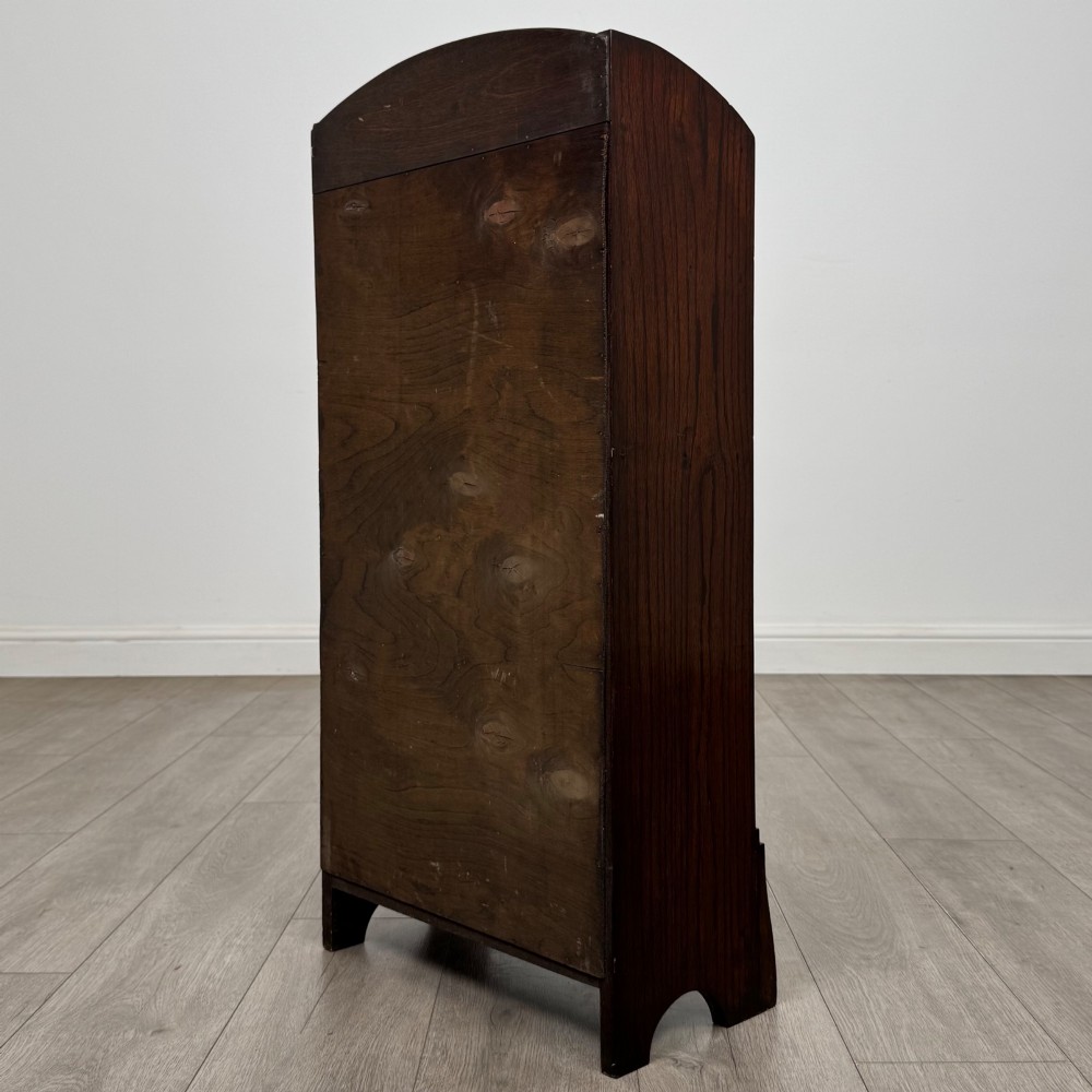 Antique 20th Century Edwardian Small Open Bookcase In Oak View VI
