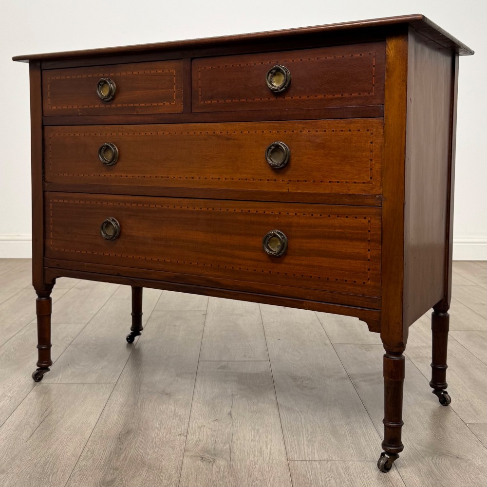 Antique 20th Century Edwardian Chest Of Drawers In Mahogany View II